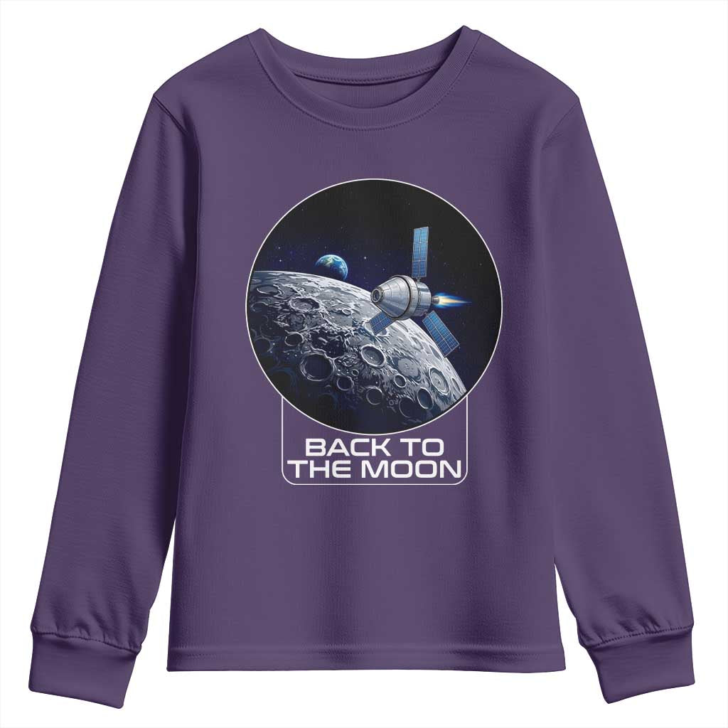 Back To The Moon Youth Sweatshirt Lunar Mission Astronaut Space Lover