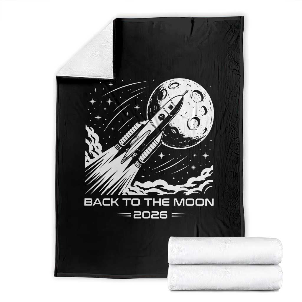 Back To The Moon Throw Blanket Space Exploration Moon Journey 2026