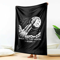 Back To The Moon Throw Blanket Space Exploration Moon Journey 2026