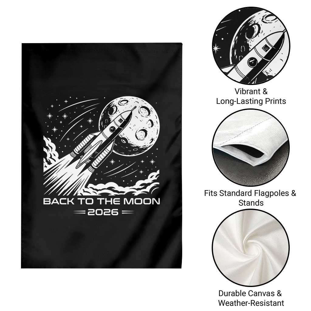 Back To The Moon Garden Flag Space Exploration Moon Journey 2026