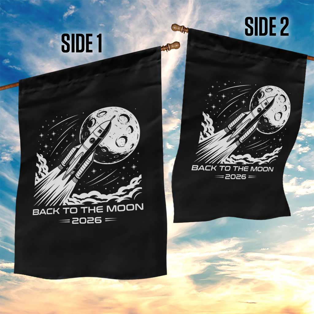 Back To The Moon Garden Flag Space Exploration Moon Journey 2026