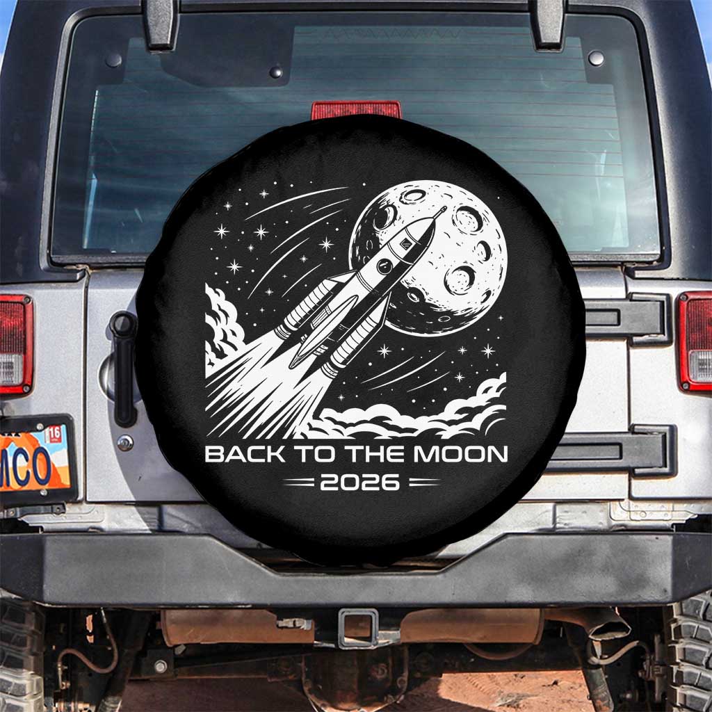 Back To The Moon Spare Tire Cover Space Exploration Moon Journey 2026