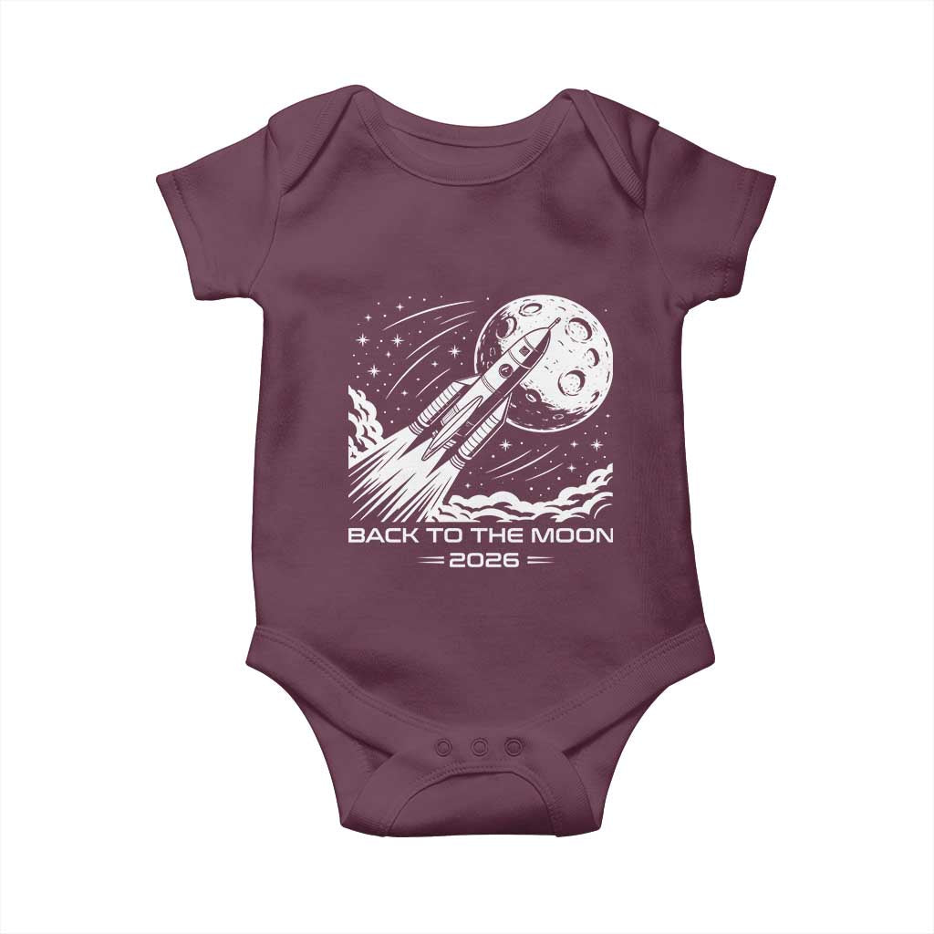 Back To The Moon Baby Onesie Space Exploration Moon Journey 2026
