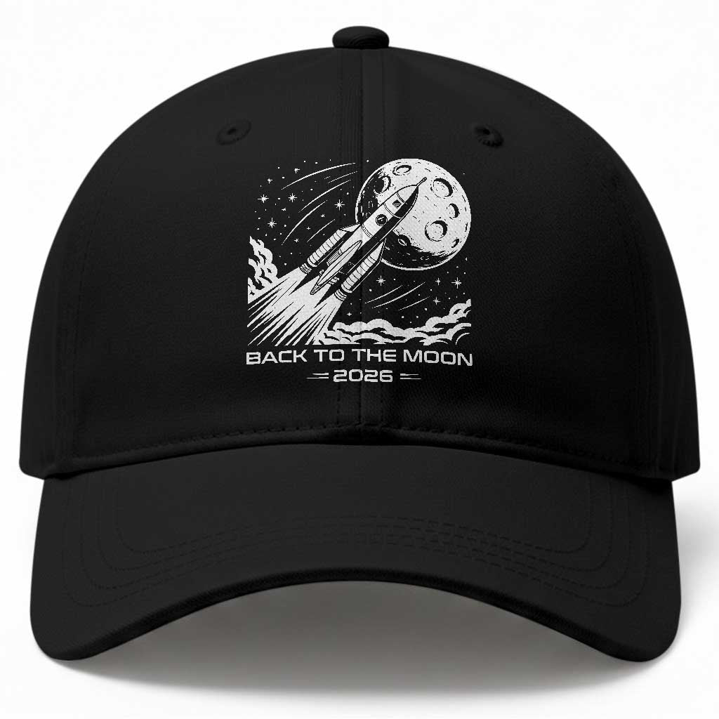 Back To The Moon Baseball Cap Space Exploration Moon Journey 2026
