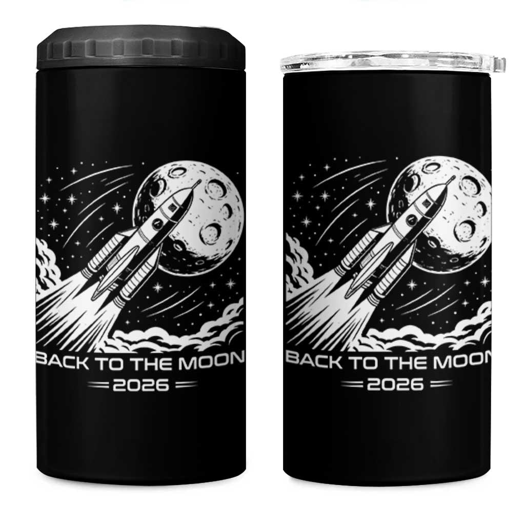 Back To The Moon 4 in 1 Can Cooler Tumbler Space Exploration Moon Journey 2026