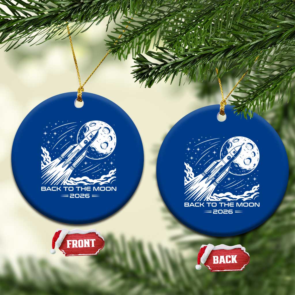 Back To The Moon Ceramic Ornament Space Exploration Moon Journey 2026