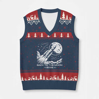 Back To The Moon V-Neck Knit Sweater Vest Space Exploration Moon Journey 2026