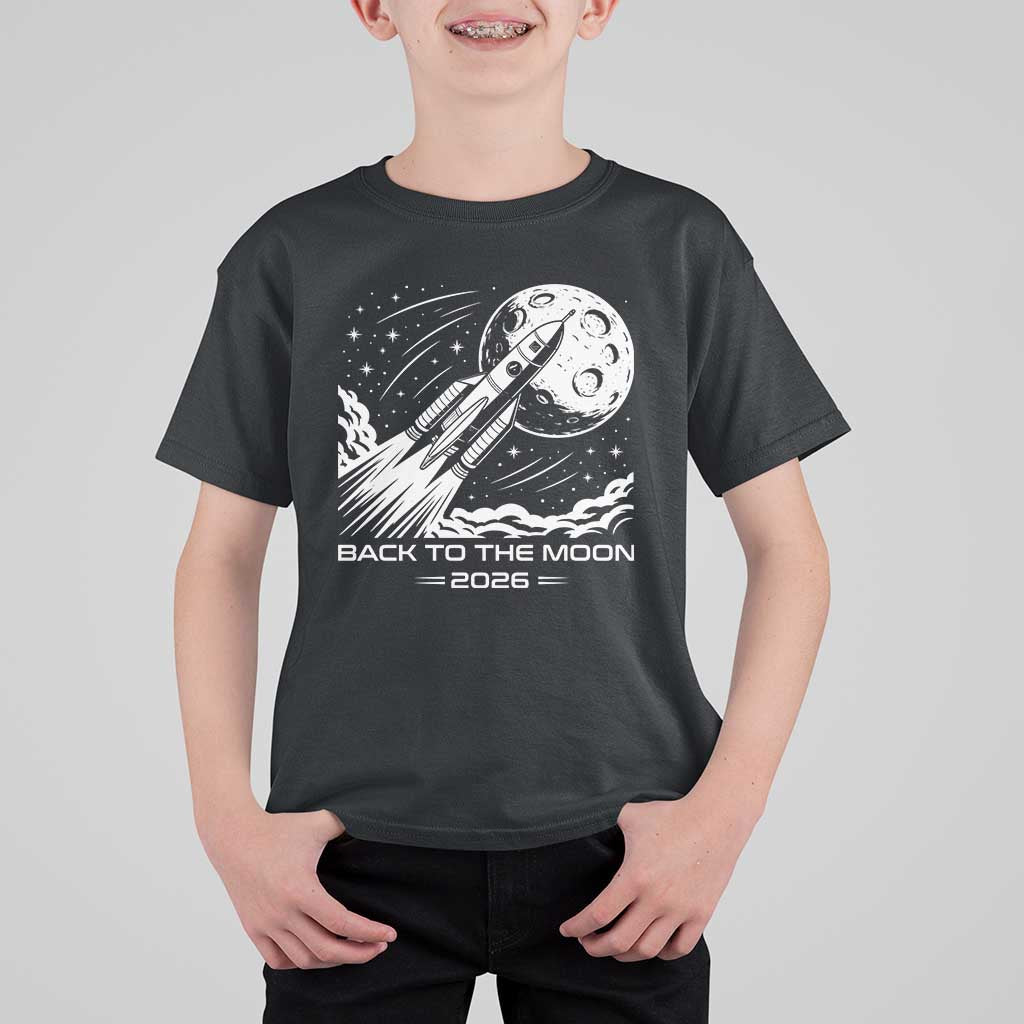 Back To The Moon T Shirt For Kid Space Exploration Moon Journey 2026