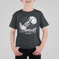 Back To The Moon T Shirt For Kid Space Exploration Moon Journey 2026