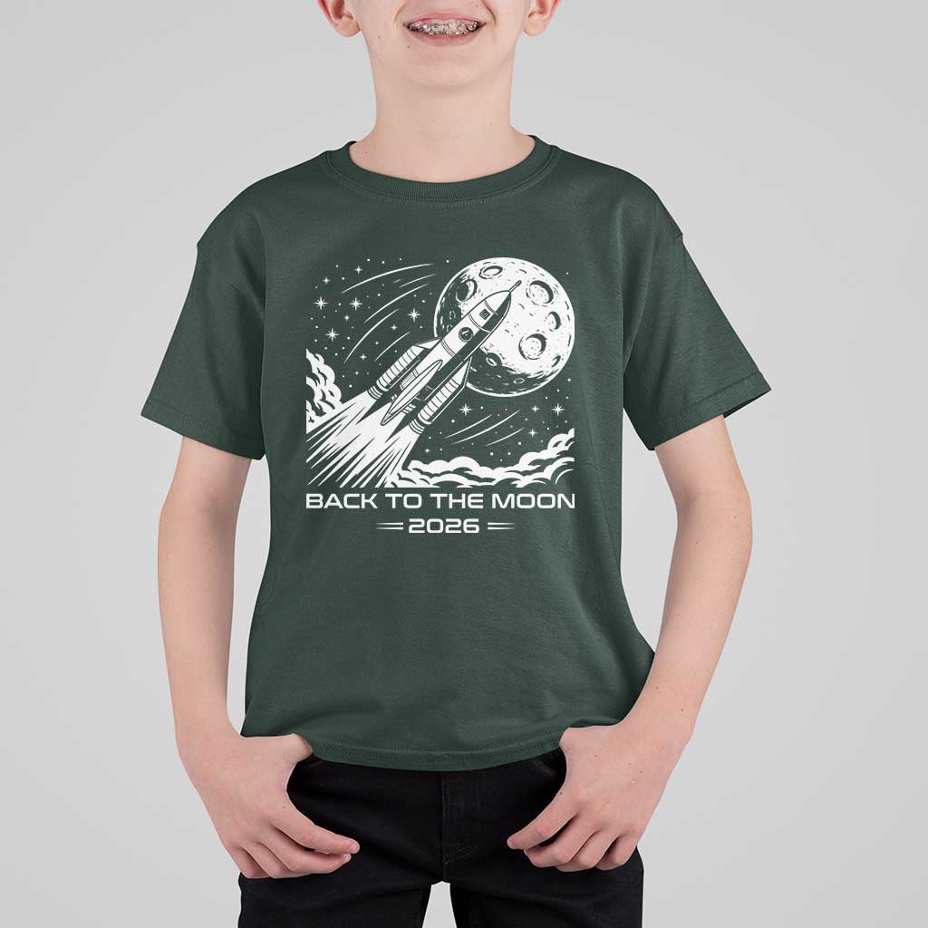 Back To The Moon T Shirt For Kid Space Exploration Moon Journey 2026