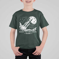 Back To The Moon T Shirt For Kid Space Exploration Moon Journey 2026