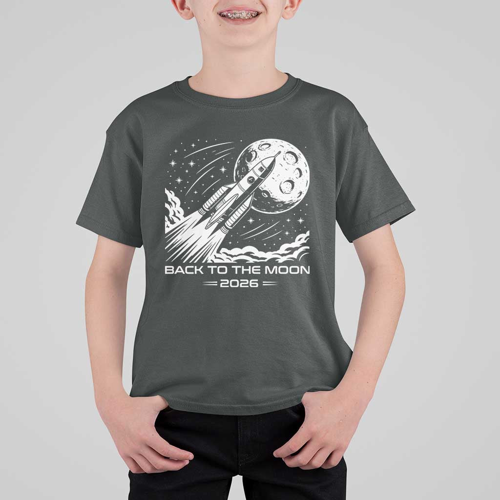 Back To The Moon T Shirt For Kid Space Exploration Moon Journey 2026