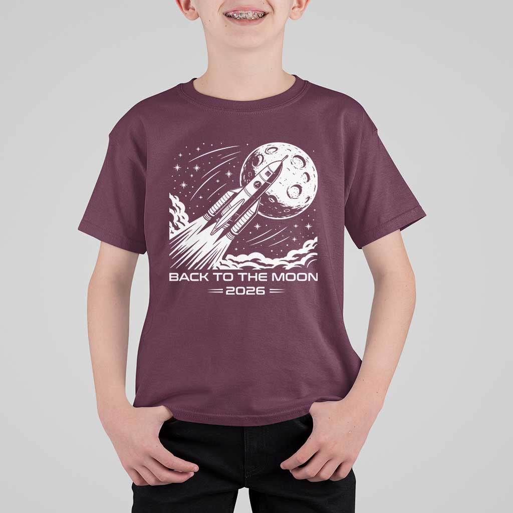 Back To The Moon T Shirt For Kid Space Exploration Moon Journey 2026