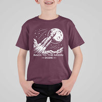 Back To The Moon T Shirt For Kid Space Exploration Moon Journey 2026