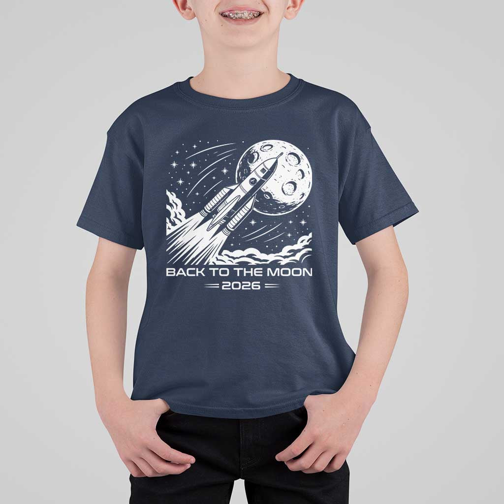 Back To The Moon T Shirt For Kid Space Exploration Moon Journey 2026