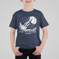 Back To The Moon T Shirt For Kid Space Exploration Moon Journey 2026