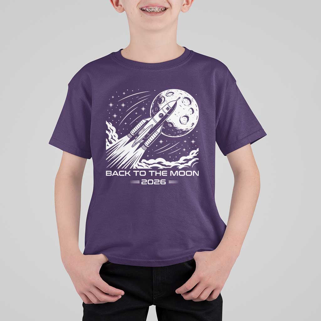 Back To The Moon T Shirt For Kid Space Exploration Moon Journey 2026