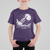 Back To The Moon T Shirt For Kid Space Exploration Moon Journey 2026