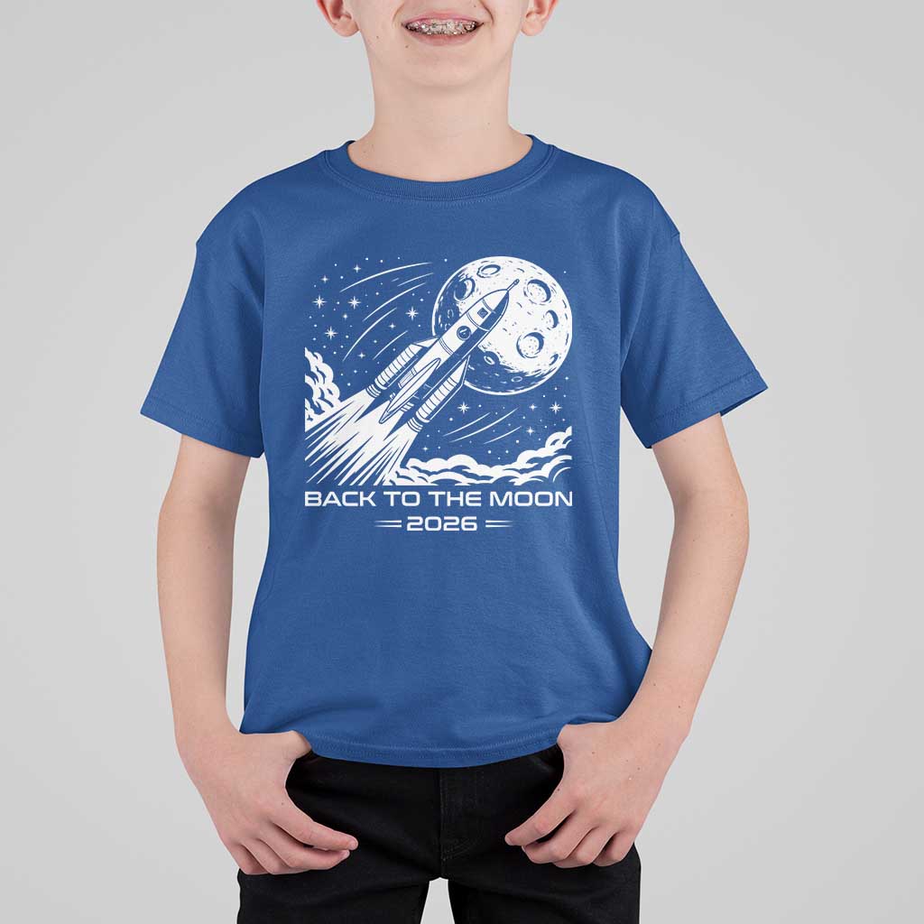 Back To The Moon T Shirt For Kid Space Exploration Moon Journey 2026