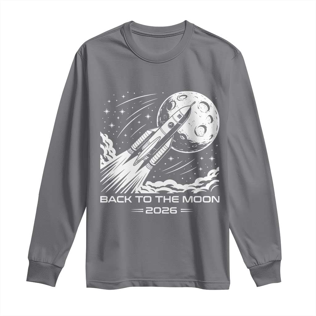 Back To The Moon Long Sleeve Shirt Space Exploration Moon Journey 2026
