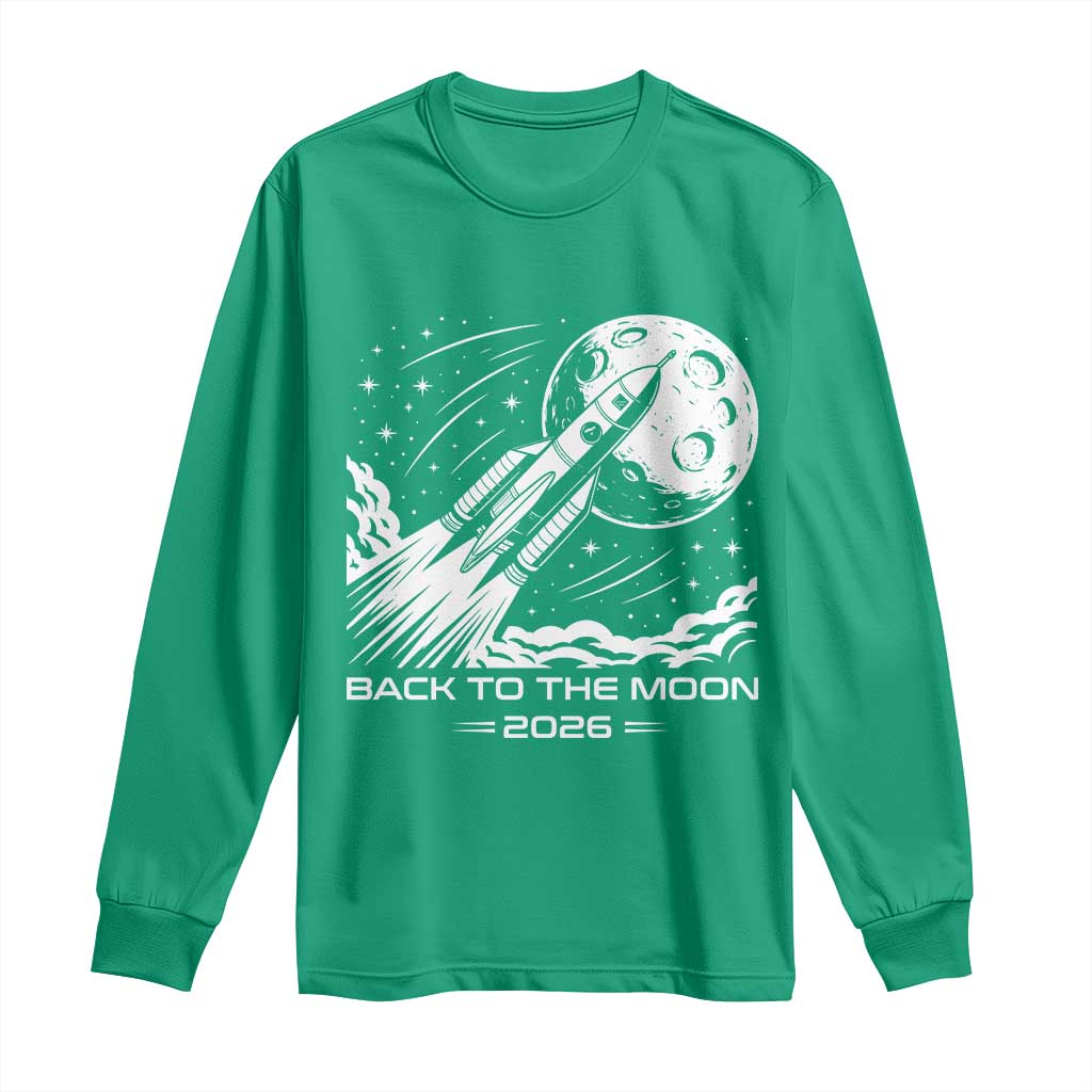 Back To The Moon Long Sleeve Shirt Space Exploration Moon Journey 2026