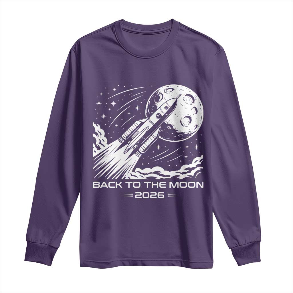 Back To The Moon Long Sleeve Shirt Space Exploration Moon Journey 2026