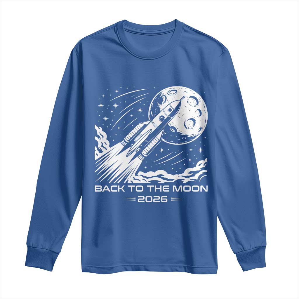 Back To The Moon Long Sleeve Shirt Space Exploration Moon Journey 2026