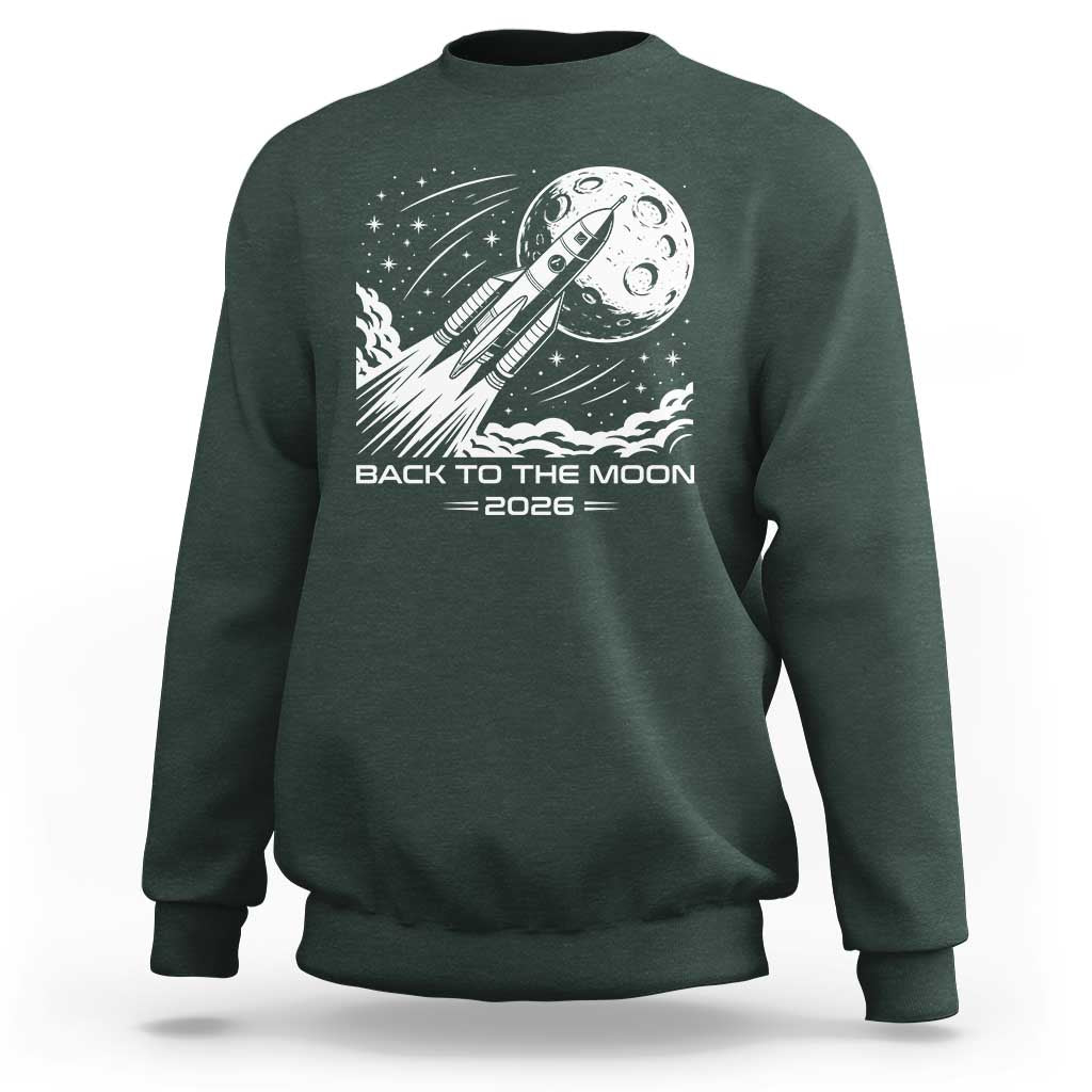 Back To The Moon Sweatshirt Space Exploration Moon Journey 2026
