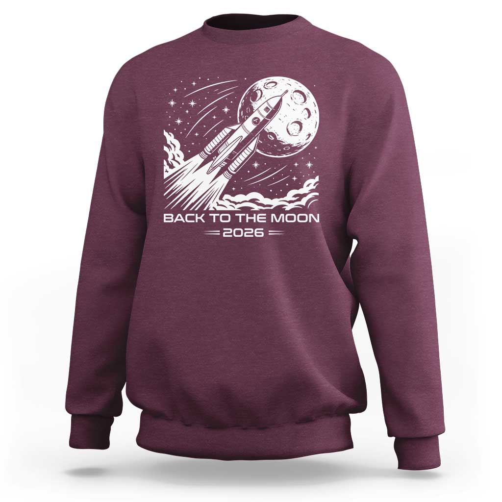 Back To The Moon Sweatshirt Space Exploration Moon Journey 2026