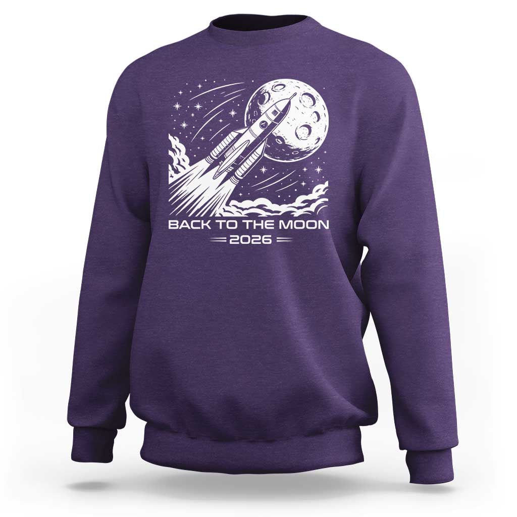 Back To The Moon Sweatshirt Space Exploration Moon Journey 2026