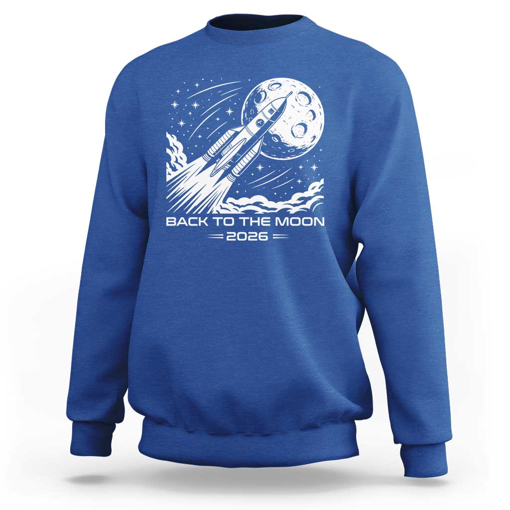 Back To The Moon Sweatshirt Space Exploration Moon Journey 2026