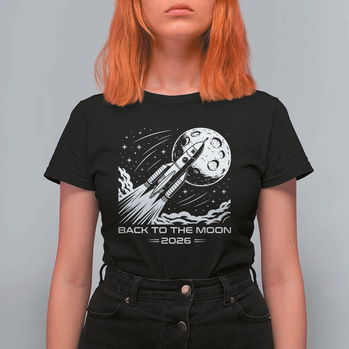 Back To The Moon T Shirt For Women Space Exploration Moon Journey 2026
