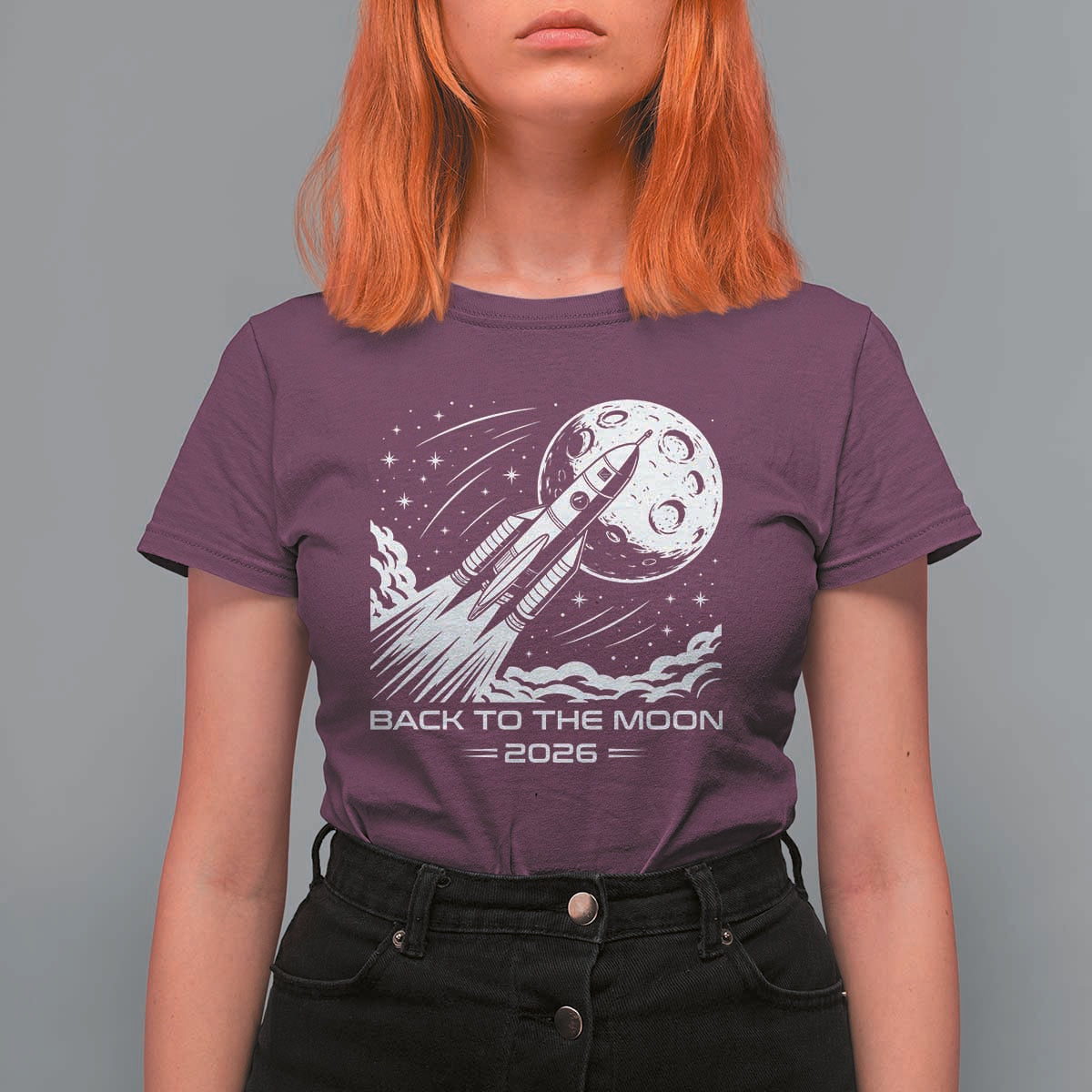 Back To The Moon T Shirt For Women Space Exploration Moon Journey 2026