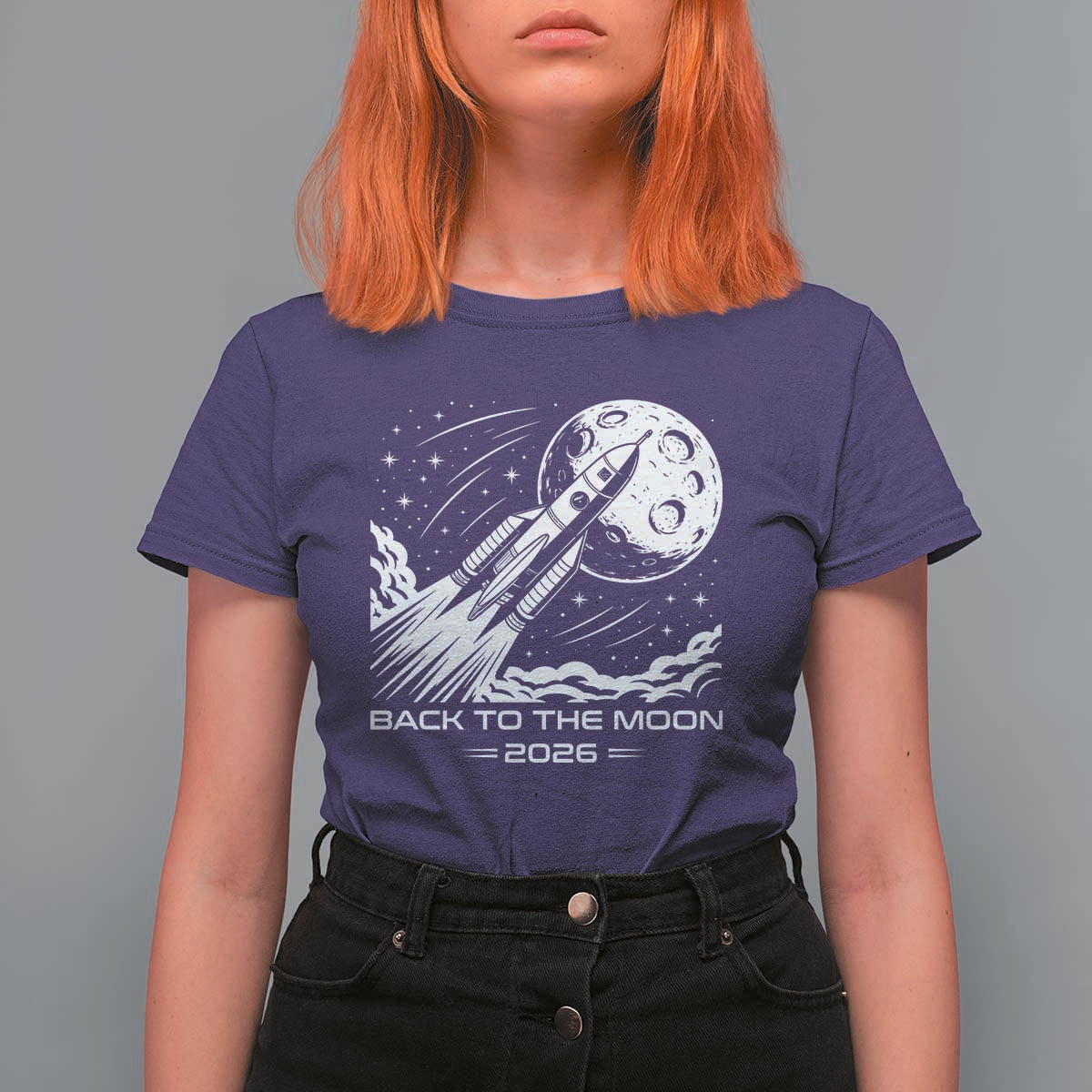 Back To The Moon T Shirt For Women Space Exploration Moon Journey 2026