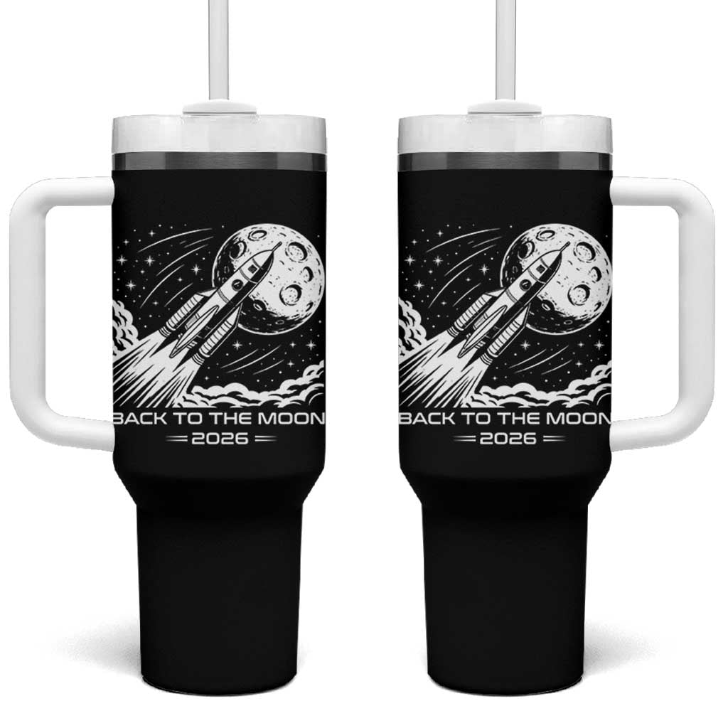 Back To The Moon Tumbler With Handle Space Exploration Moon Journey 2026