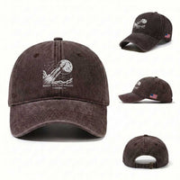 Back To The Moon Washed Cotton Baseball Cap Space Exploration Moon Journey 2026