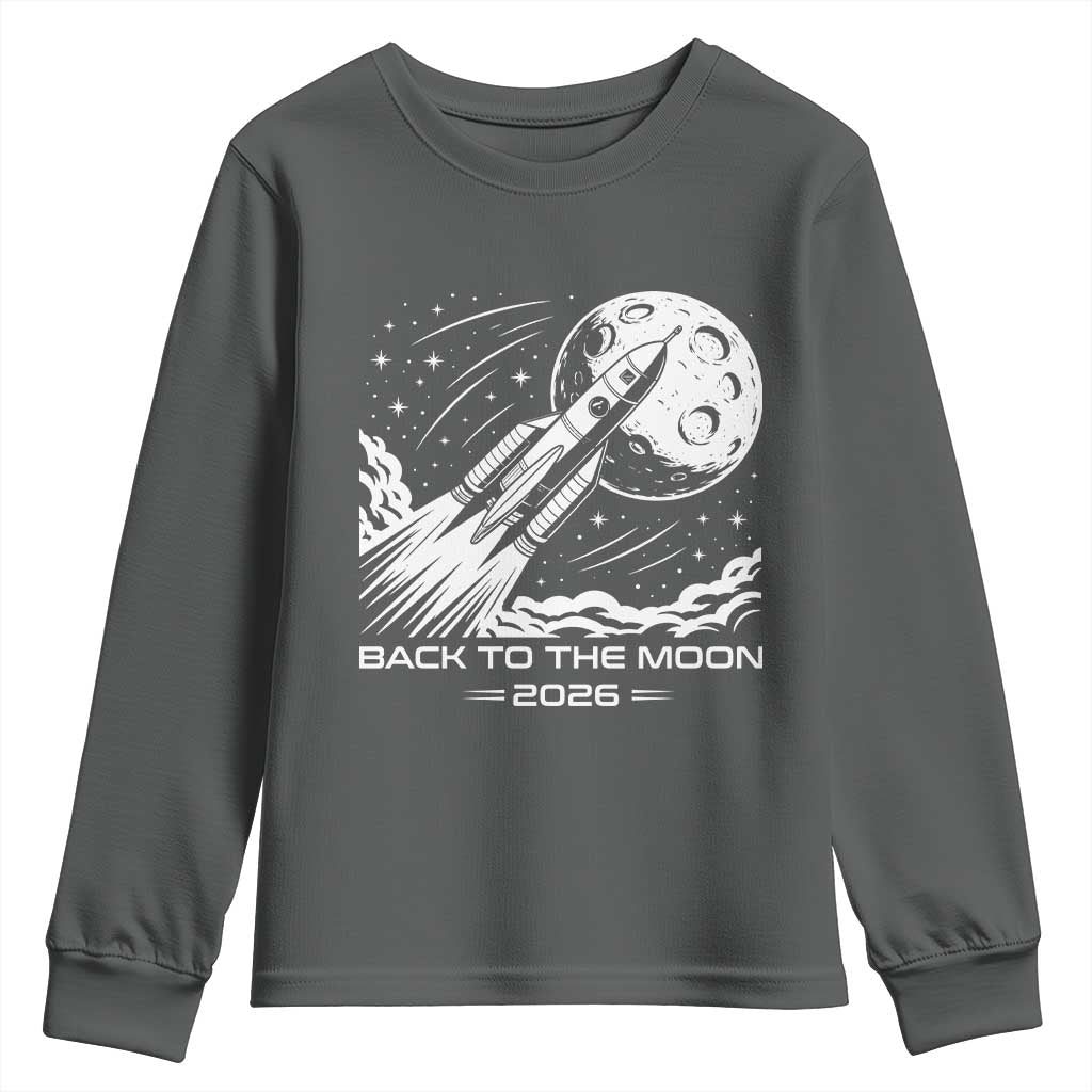 Back To The Moon Youth Sweatshirt Space Exploration Moon Journey 2026
