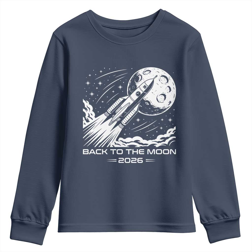 Back To The Moon Youth Sweatshirt Space Exploration Moon Journey 2026
