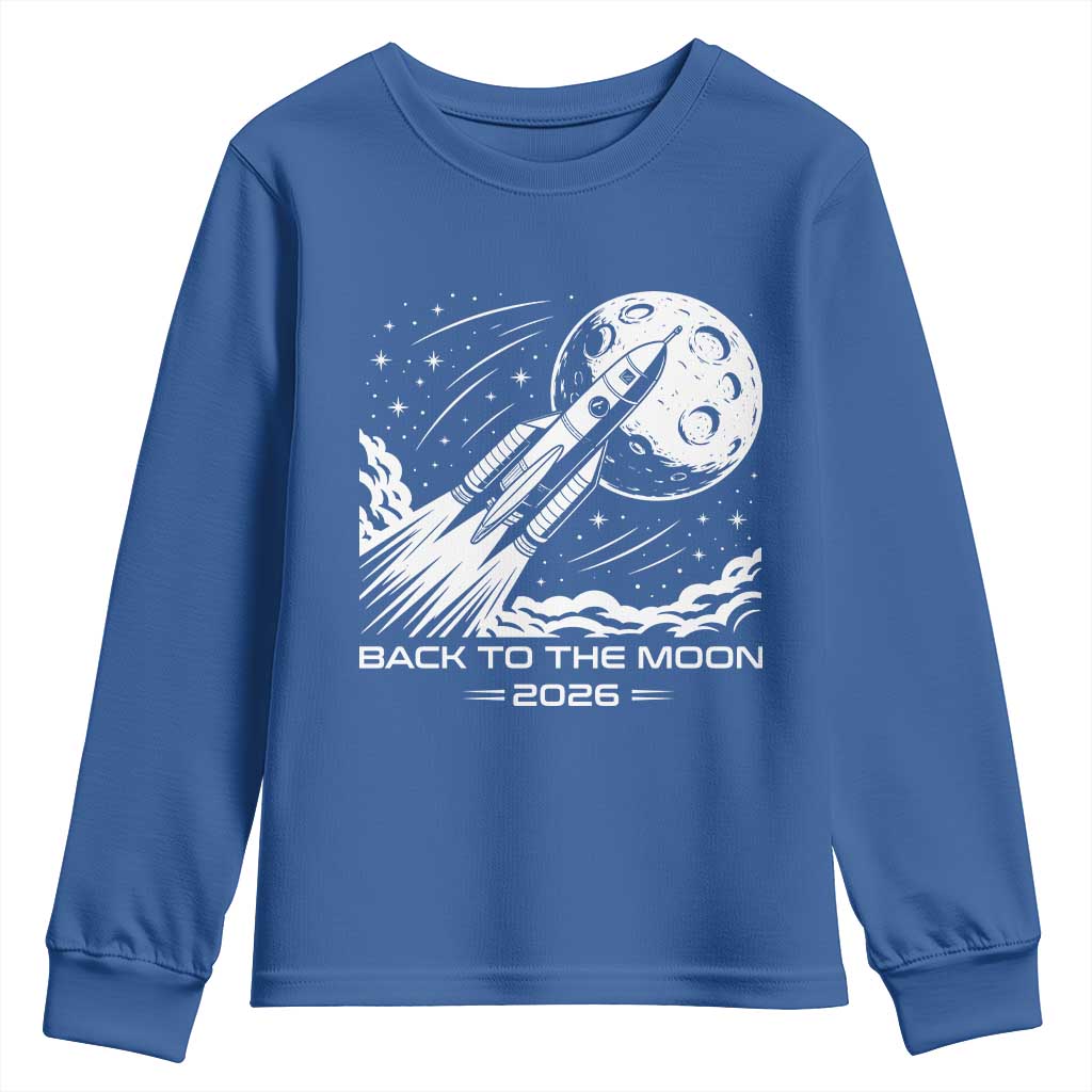 Back To The Moon Youth Sweatshirt Space Exploration Moon Journey 2026