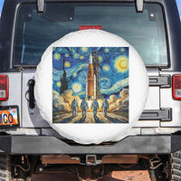 Lunar Mission Astronaut Starry Night Spare Tire Cover Space Lover Gift