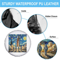 Lunar Mission Astronaut Starry Night Spare Tire Cover Space Lover Gift