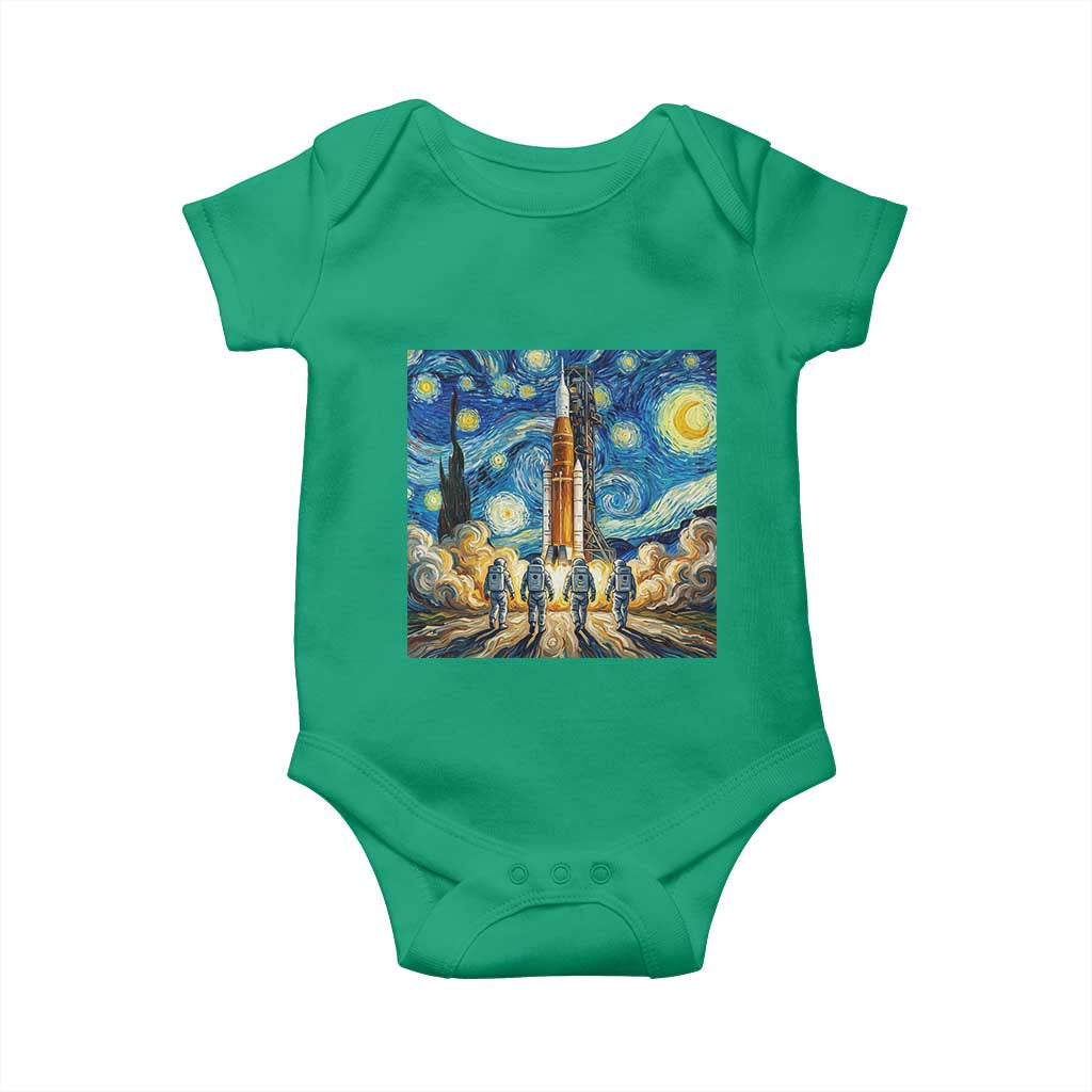 Lunar Mission Astronaut Starry Night Baby Onesie Space Lover Gift