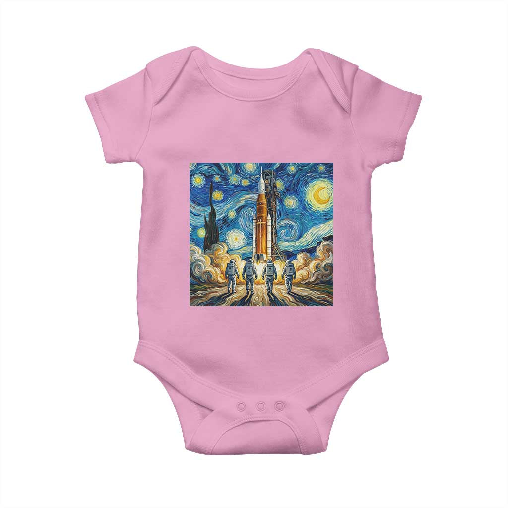 Lunar Mission Astronaut Starry Night Baby Onesie Space Lover Gift