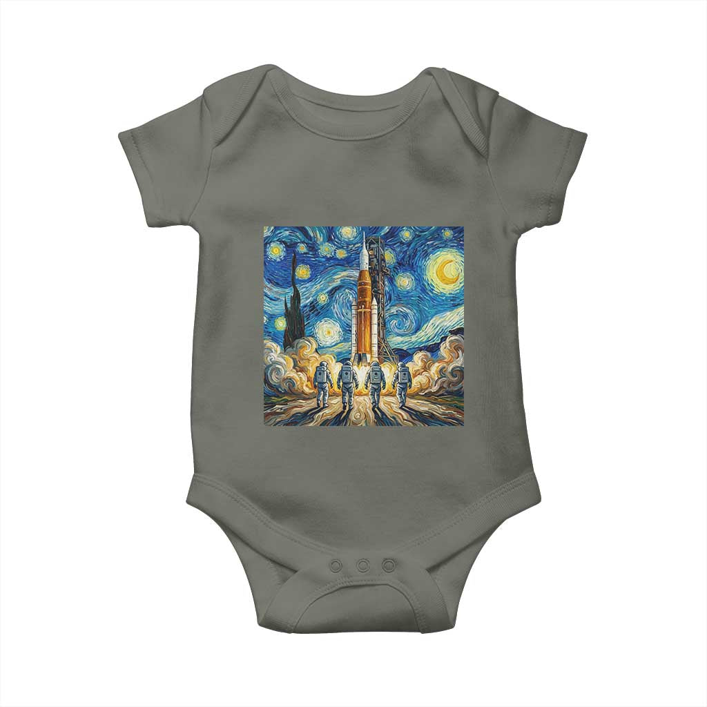 Lunar Mission Astronaut Starry Night Baby Onesie Space Lover Gift