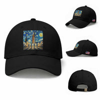 Lunar Mission Astronaut Starry Night Baseball Cap Space Lover Gift