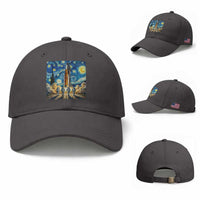 Lunar Mission Astronaut Starry Night Baseball Cap Space Lover Gift