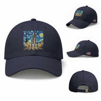 Lunar Mission Astronaut Starry Night Baseball Cap Space Lover Gift