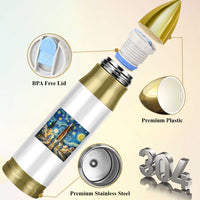 Lunar Mission Astronaut Starry Night Bullet Tumbler Space Lover Gift
