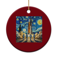 Lunar Mission Astronaut Starry Night Ceramic Ornament Space Lover Gift