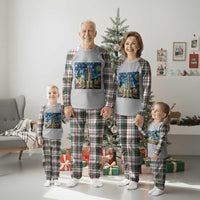 Lunar Mission Astronaut Starry Night Plaid Pajama Set Space Lover Gift